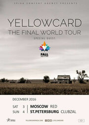 Fall Has Come Confirmed As Main Support For Yellowcards Final World Tour Dates In Russia!