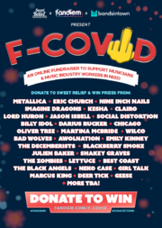 Fandiem, Bandsintown And Sweet Relief Launch F-COVID Fundraising Campaign, Featuring Prizes From Metallica, Eric Church, Nine Inch Nails, Imagine Dragons, Kesha, And More