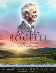 Andrea Bocellis A Weekend In Napa Valley General Ticket On-Sale Begins December 4