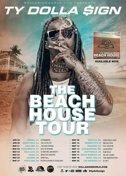 Ty Dolla $ign Embarks On The "DollaSignWorld.com Presents: The Beach House Tour"