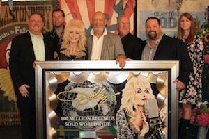 Dolly Parton Receives 100 Million Album Sales Award During Glastonbury Appearance