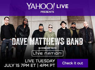 Yahoo And Live Nation Entertainment Announce Initial Artist Lineup For The Live Nation Channel On Yahoo Screen, Featuring Dave Matthews Band, Justin Timberlake And Usher