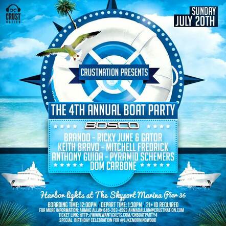 #SundayFunday on the 4th Annual Crust Nation Boat Party!