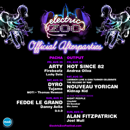 Electric Zoo 2014 Official Afterparties Announced!