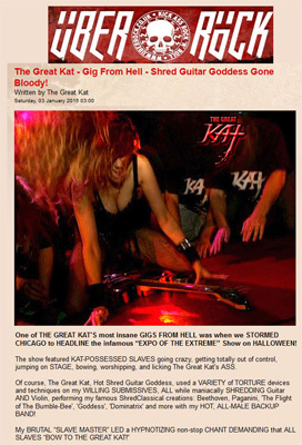 The Great Kat - Gig From Hell - Shred Guitar Goddess On Uber Rock
