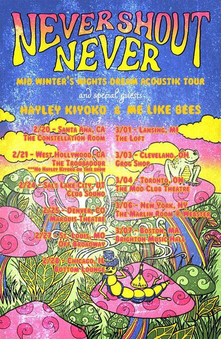 Me Like Bees Announce Tour With Never Shout Never