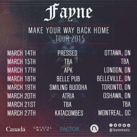 Fayne Announce Ontario/ Quebec 'Make Your Way Back Home Tour'; New Music Video 'Believers'