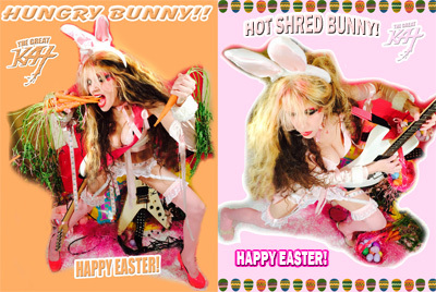 Happy Easter From The Great Kat - Your Shred Guitar Bunny!