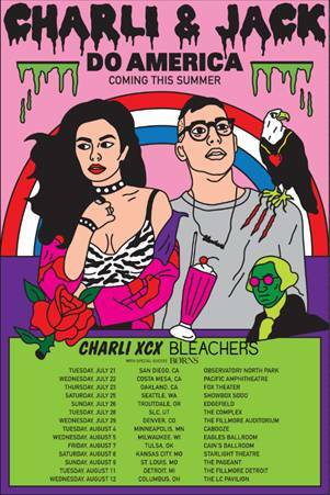 Charli XCX & Bleachers Announce Summer Co-Headlining Tour "Charli And Jack Do America"