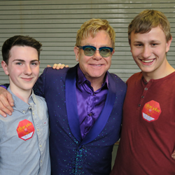 LGBT Youtube Stars Austin Wallis And Nicolay Sysyn Gain Support - Partner With Try The World, Make Pride Houston Appearance And Meet Music Legend Sir Elton John