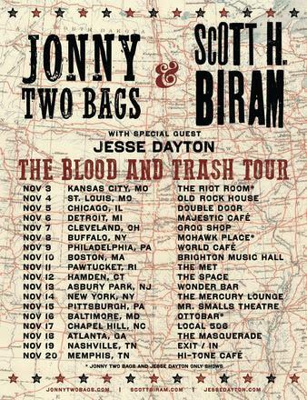 Jonny Two Bags, Scott H. Biram, Jesse Dayton Team Up For Blood & Trash Tour