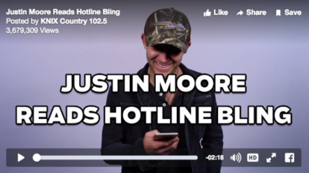 Justin Moore Blurs Genre Boundaries With Drake's "Hotline Bling"
