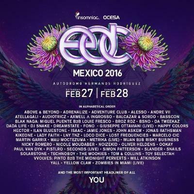 3rd Annual Electric Daisy Carnival, Mexico Reveals Full Artist Lineup