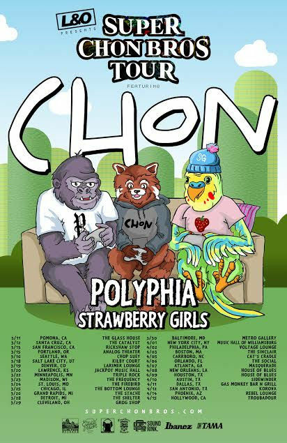 Strawberry Girls Join Chon And Polyphia On "Super Chon Bros Tour"