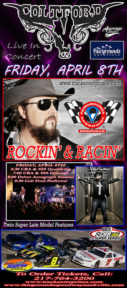 Rockin' And Racin' With Colt Ford At Fairgrounds Speedway Nashville On April 8, 2016