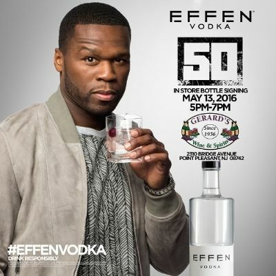 Rapper 50 Cent To Make Appearance At Gerard's Wine And Spirits To Sign Effen Vodka Bottles May 13th