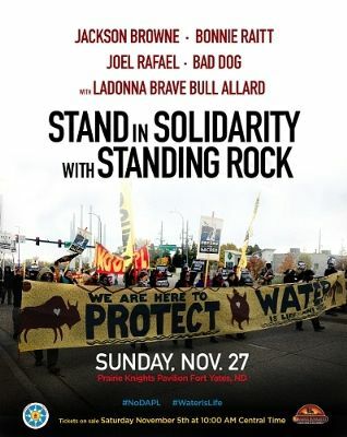 Jackson Browne & Bonnie Raitt Announce Benefit Concert At Standing Rock To Stand In Solidarity With Standing Rock