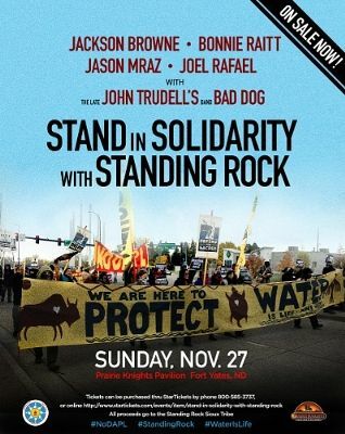 Jason Mraz Joins Jackson Browne & Bonnie Raitt For A Benefit Concert At Standing Rock To Stand In Solidarity With Standing Rock