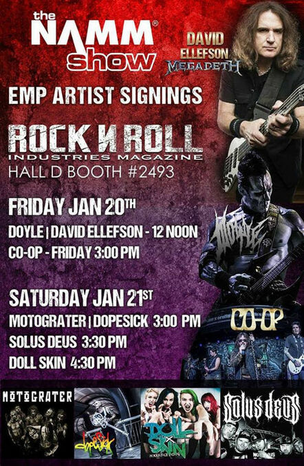 David Ellefson's EMP Label Group At NAMM 2017!