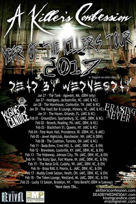 Dead By Wednesday: "Î¤he Year Of The Killer's Tour 2017" Kicks Off This Week, Final Dates Confirmed!