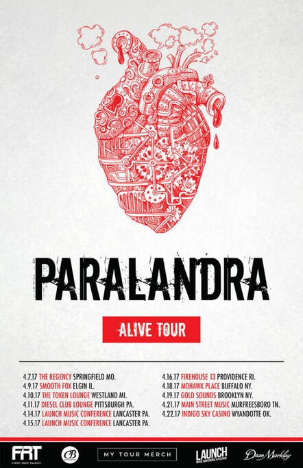 Paralandra Announce Tour Dates For The Alive Tour 2017