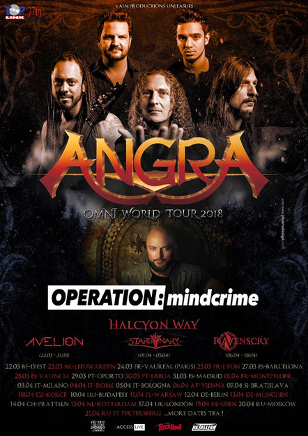 Halcyon Way To Tour With Angra And Operation: MindCrime