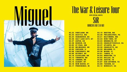 Miguel Announces "War & Leisure" Tour To Support New Album