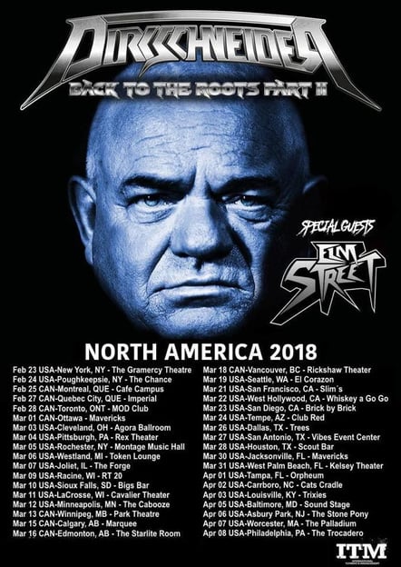 Bill Hudson Kicking Off North America 2018 Tour With Dirkschneider!