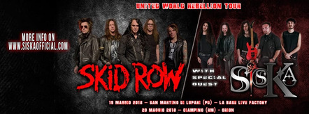 Siska To Support Skid Row In Italy, Debut Album "Romantic Dark & Violent" Out July 13, 2018