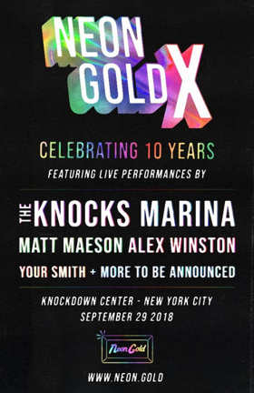 Neon Gold Records Celebrates 10 Year Anniversary Featuring Marina, The Knocks, Matt Maeson, Alex Winston, & More