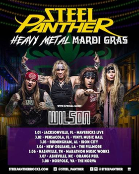 Steel Panther Announces First US Tour Dates Of 2019 WithHeavy Metal Mardi Gras Tour