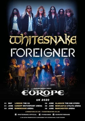 Whitesnake & Foreigner Announces UK 2020 Tour