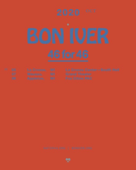 Bon Iver And 46 For 46 Announce Three New Wisconsin Shows Ahead Of 2020 Election