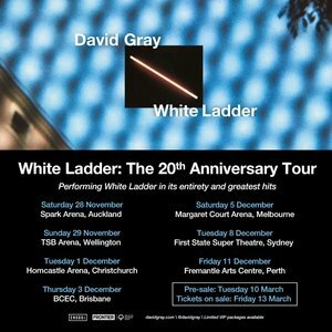 David Gray Announces AU-NZ Dates For 'White Ladder: The 20th Anniversary Tour'