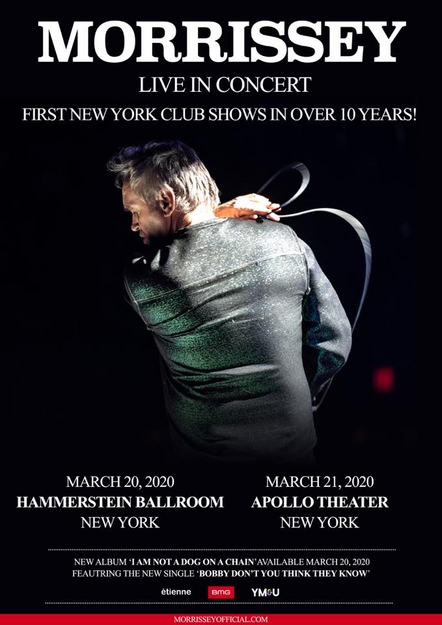 Morrissey To Play First New York Club Shows In Over 10 Years