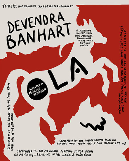 Devendra Banhart Presents "OLA" - Four Ticketed, Live-streamed Concerts From Unique LA Locations In September