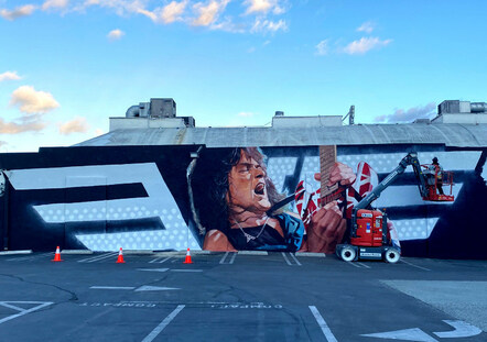 Guitar Center Celebrates The Life Of Eddie Van Halen With A New Mural At Flagship Hollywood Store