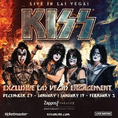 KISS Announces Exclusive Las Vegas Engagement At Zappos Theater Beginning December 29, 2021