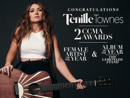 Big Yellow Dog Music Congratulates Tenille Townes On CCMA Wins And More