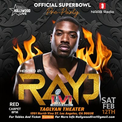 Ray J In All-Star Lineup With Grammy Winner Eric Hudson For NAAB Radio's Super Bowl LVI Celebrity Pregame Party