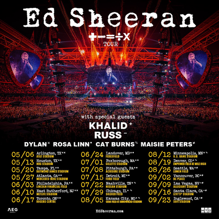 Ed Sheeran Announces 2023 North American Stadium Tour