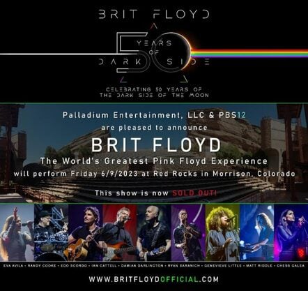 Brit Floyd - The World's Greatest Pink Floyd Experience - Confirm Triumphant Return To Historic Red Rocks Amphitheatre With Sold-Out June 9 Show