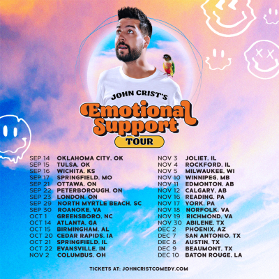 John Crist Extends 'emotional ﻿support Tour' ﻿with 30+ Dates Through December