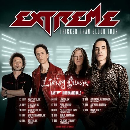 Extreme Announce UK/EU Dates For "Thicker Than Blood" Global Headlining Tour