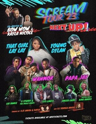 Scream Tour '23 Is Hosted By Bow Wow & Kayla Nicole With Performances By Headliners That Girl Lay Lay, Young Dylan, Wanmor And More Begins August 18