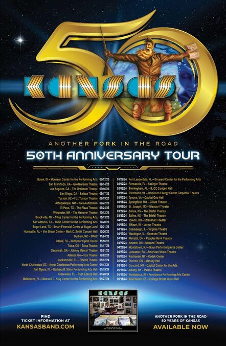 Rock Band Kansas Extends Their 50th Anniversary Tour - Another Fork In The Road