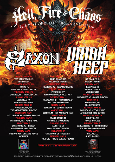 Saxon & Uriah Heep Announce 2024 US Tour!