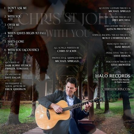 Singer/Songwriter Chris St John's Newest EP "With You" Now Shipping To Radio