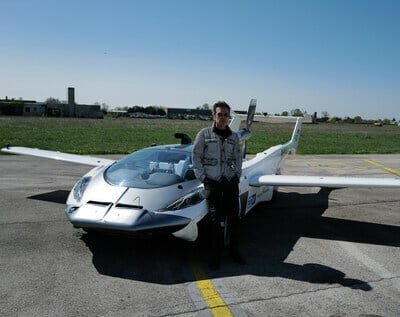 Jean-Michel Jarre Is World's First Passenger To Take Off In KleinVision's Flying AirCar