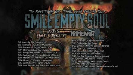 Hearts & Hand Grenades Announce US Tour Dates Supporting 'Smile Empty Soul'